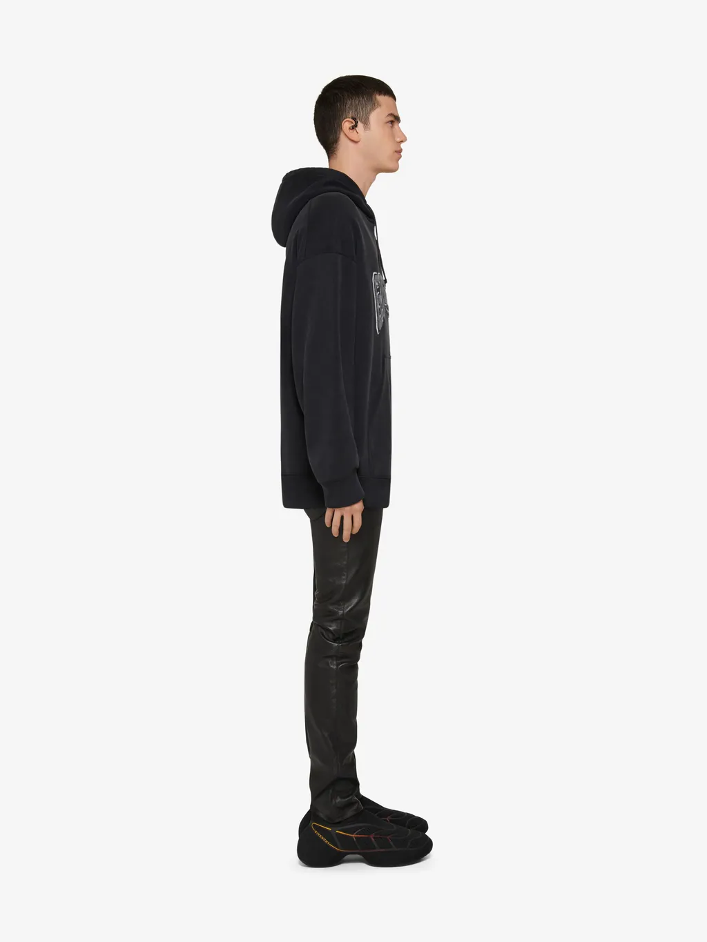 Logo Print Drawstring Hoodie