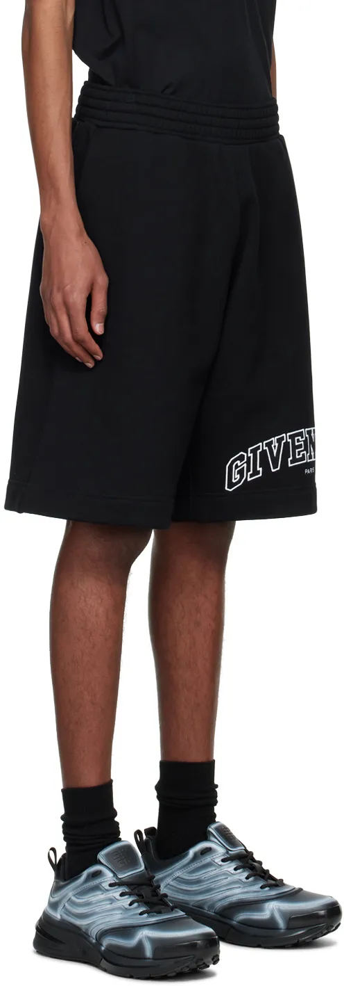Logo Printed Elastic Waist Shorts