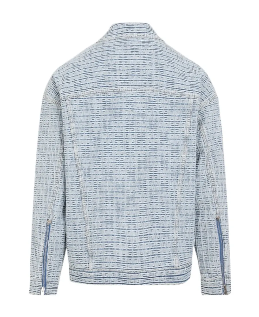 4G Motif Zip-Up Shirt Jacket