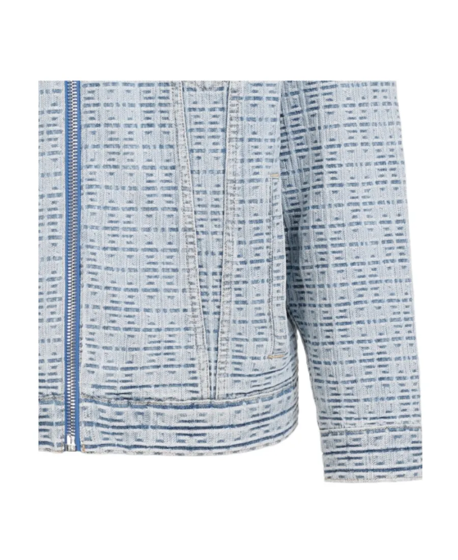 4G Motif Zip-Up Shirt Jacket