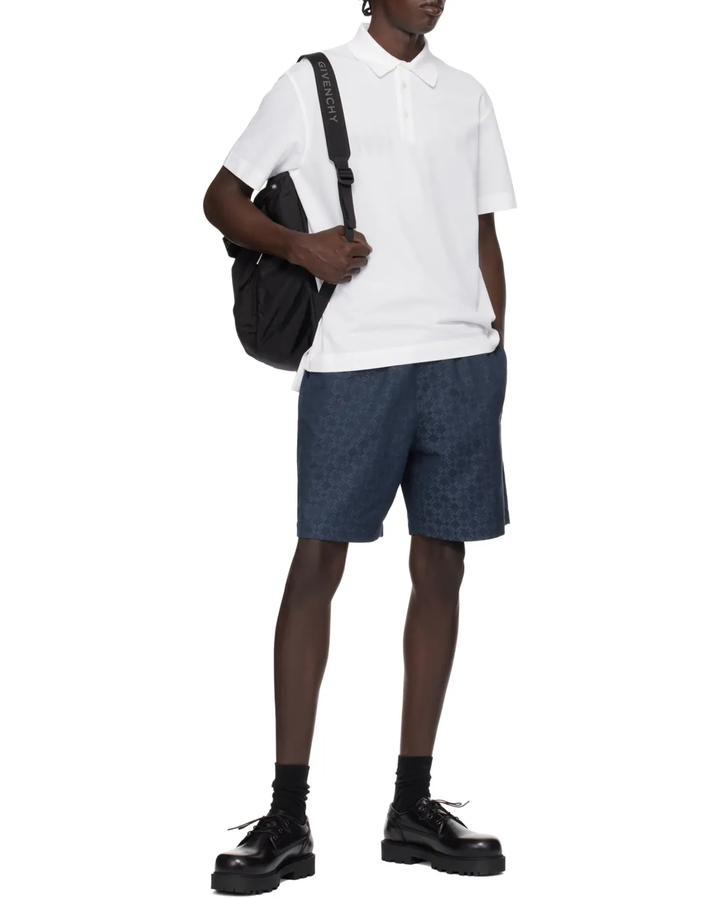 4G Embroidered Short-Sleeved Polo Shirt