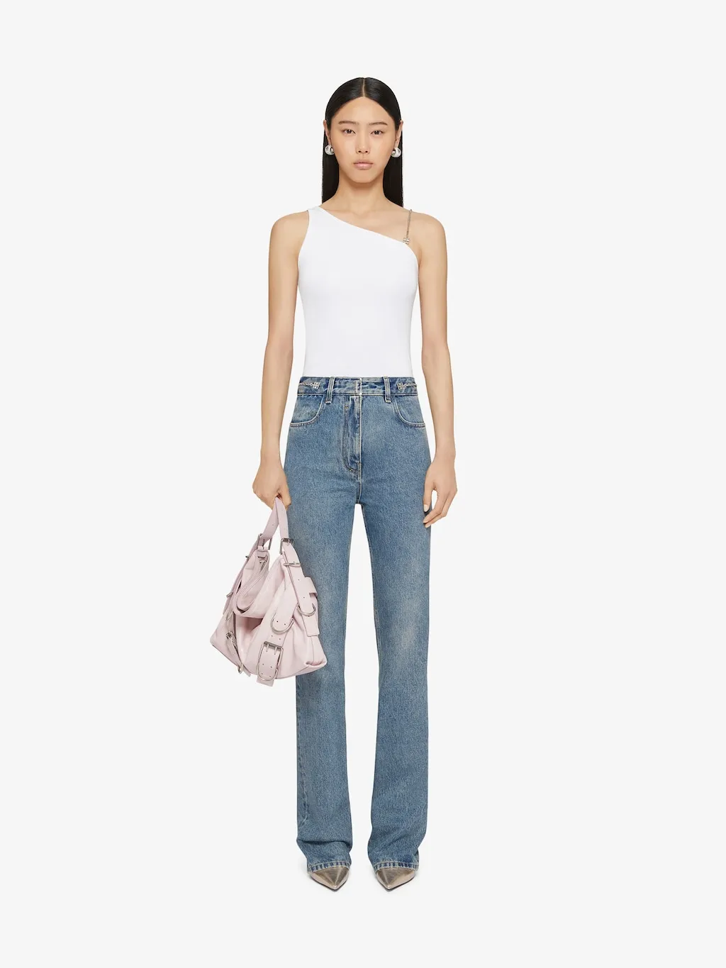 Logo Chained Flared Jeans