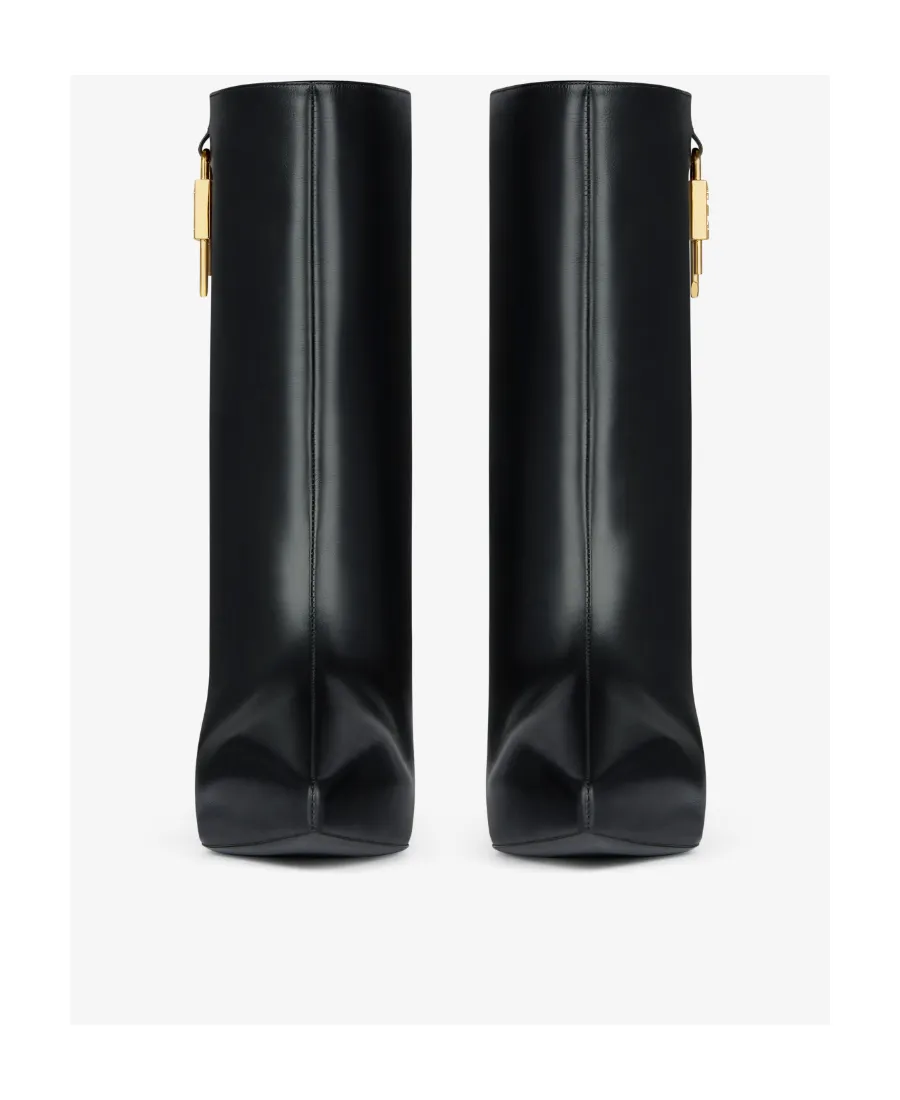 Lock Plaque Detail Wedge Boots