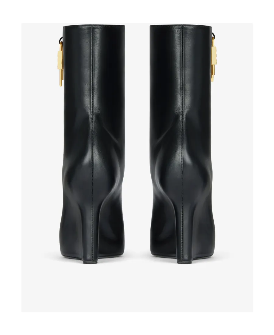 Lock Plaque Detail Wedge Boots
