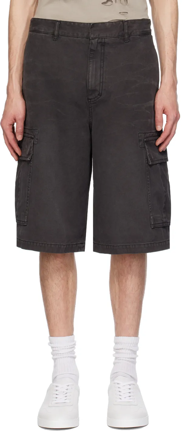 Faded Effect Cargo Shorts