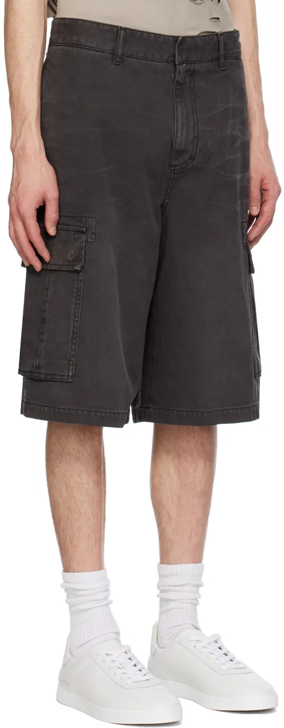 Faded Effect Cargo Shorts
