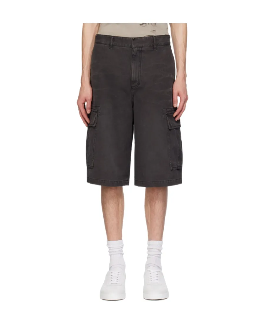 Faded Effect Cargo Shorts