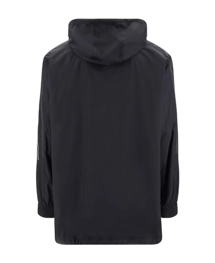 Logo Embroidered Hooded Jacket