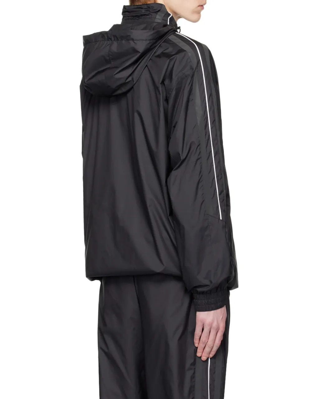 Logo Embroidered Hooded Jacket