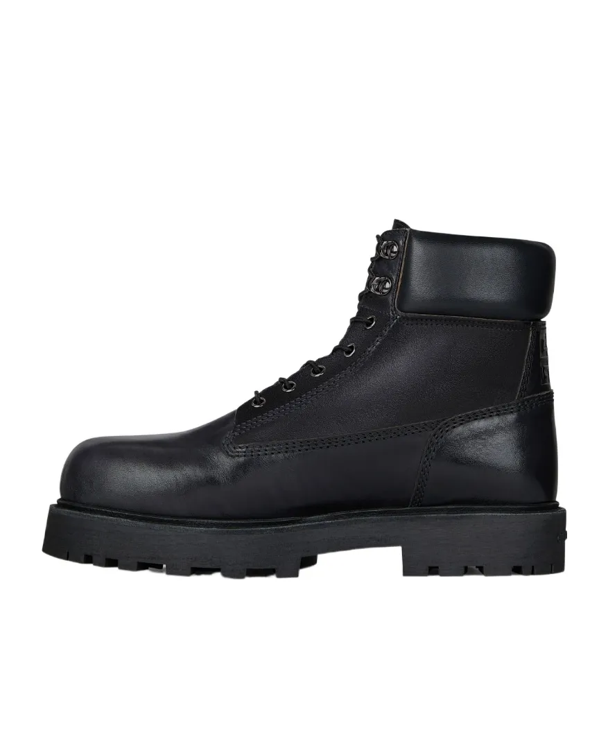 Lace-Up 4G Logo Debossed Ankle Boots