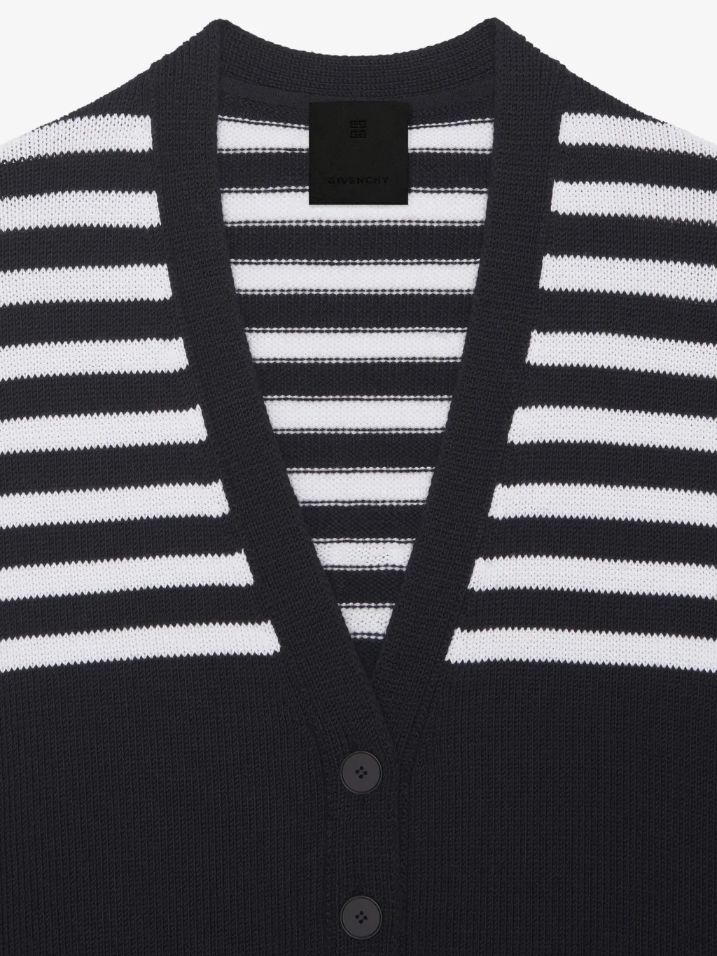 4G Patch Striped Knit Cardigan