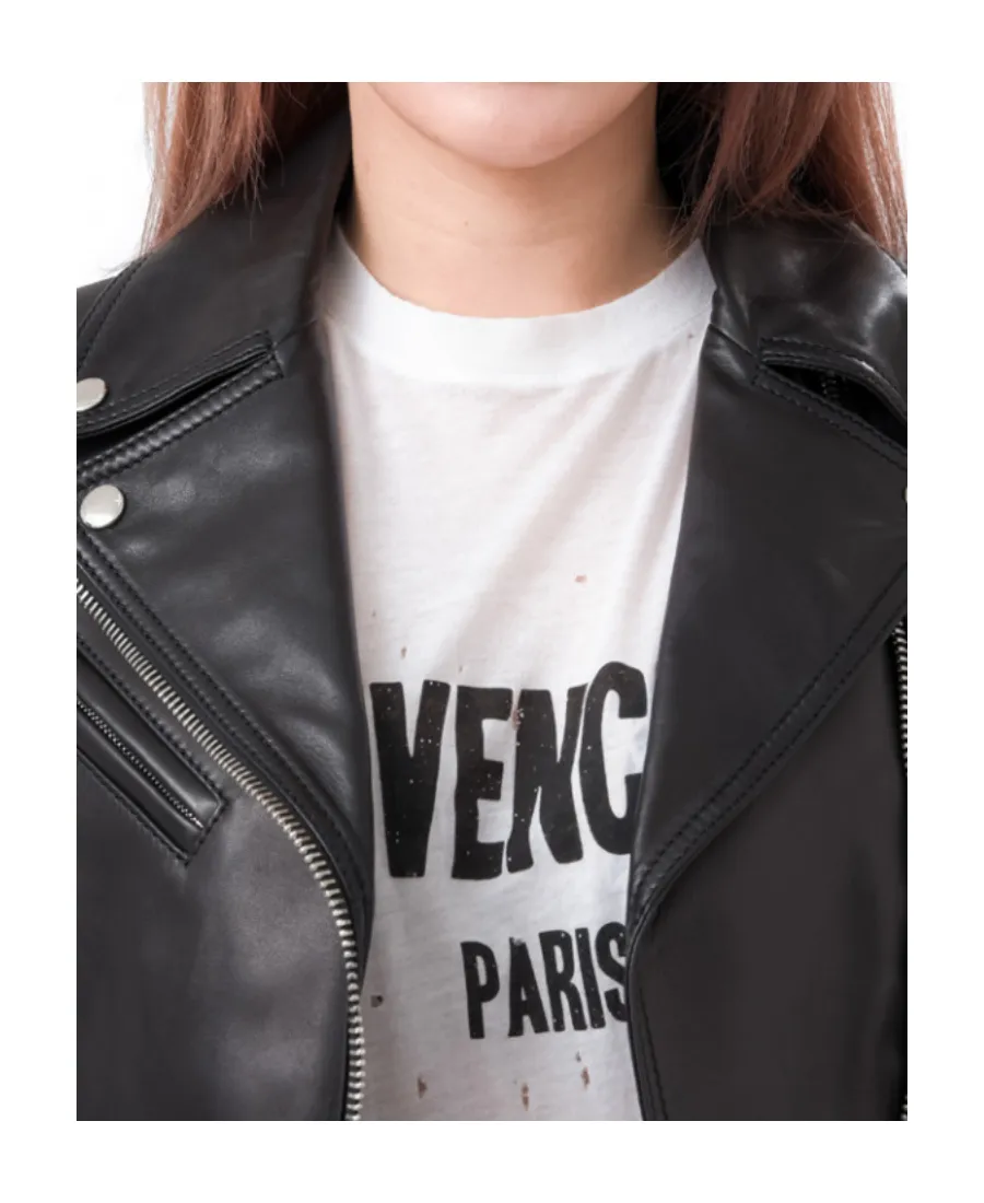 Logo Leather Jacket
