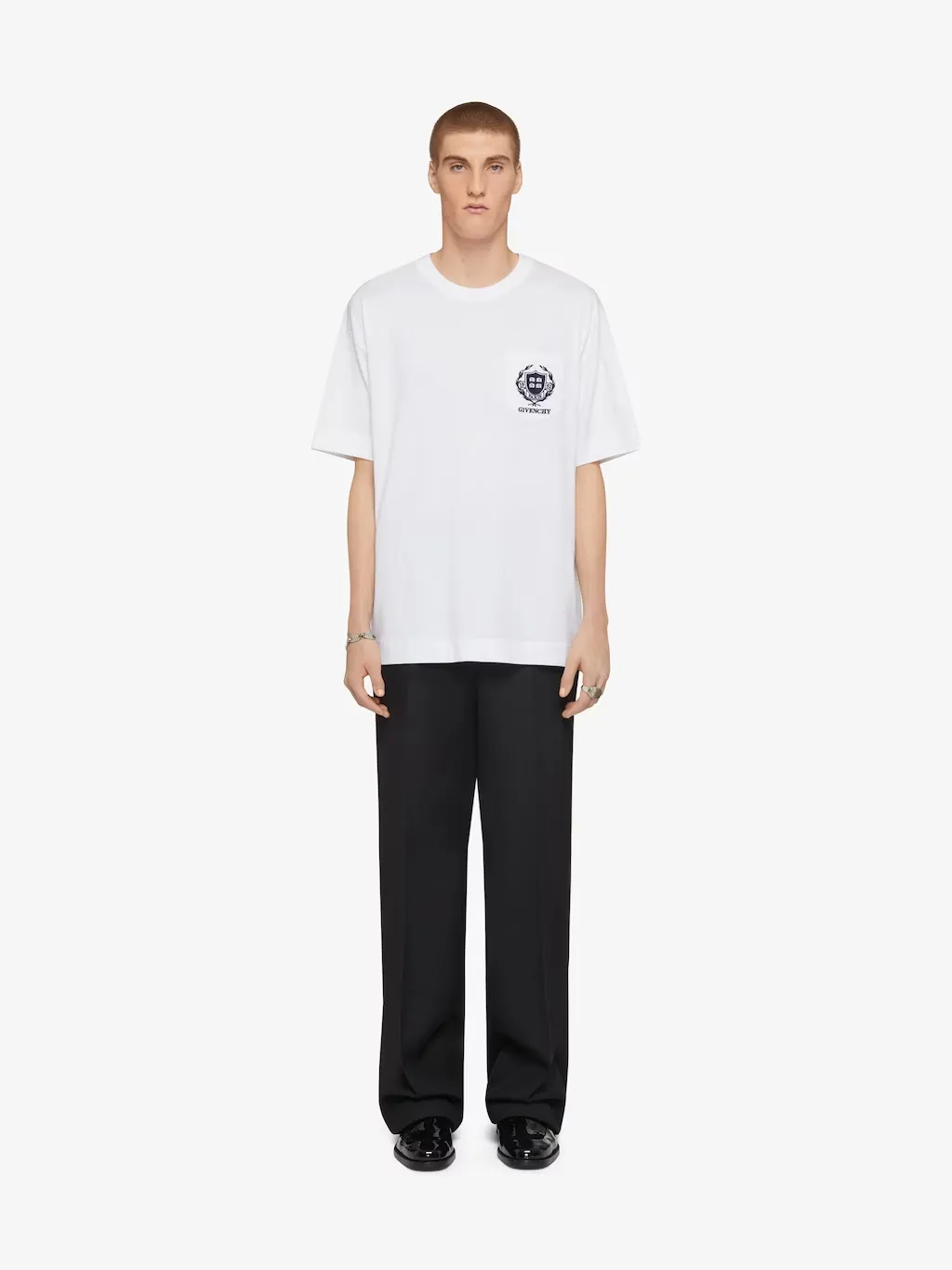 Crest Logo Embroidered T-Shirt