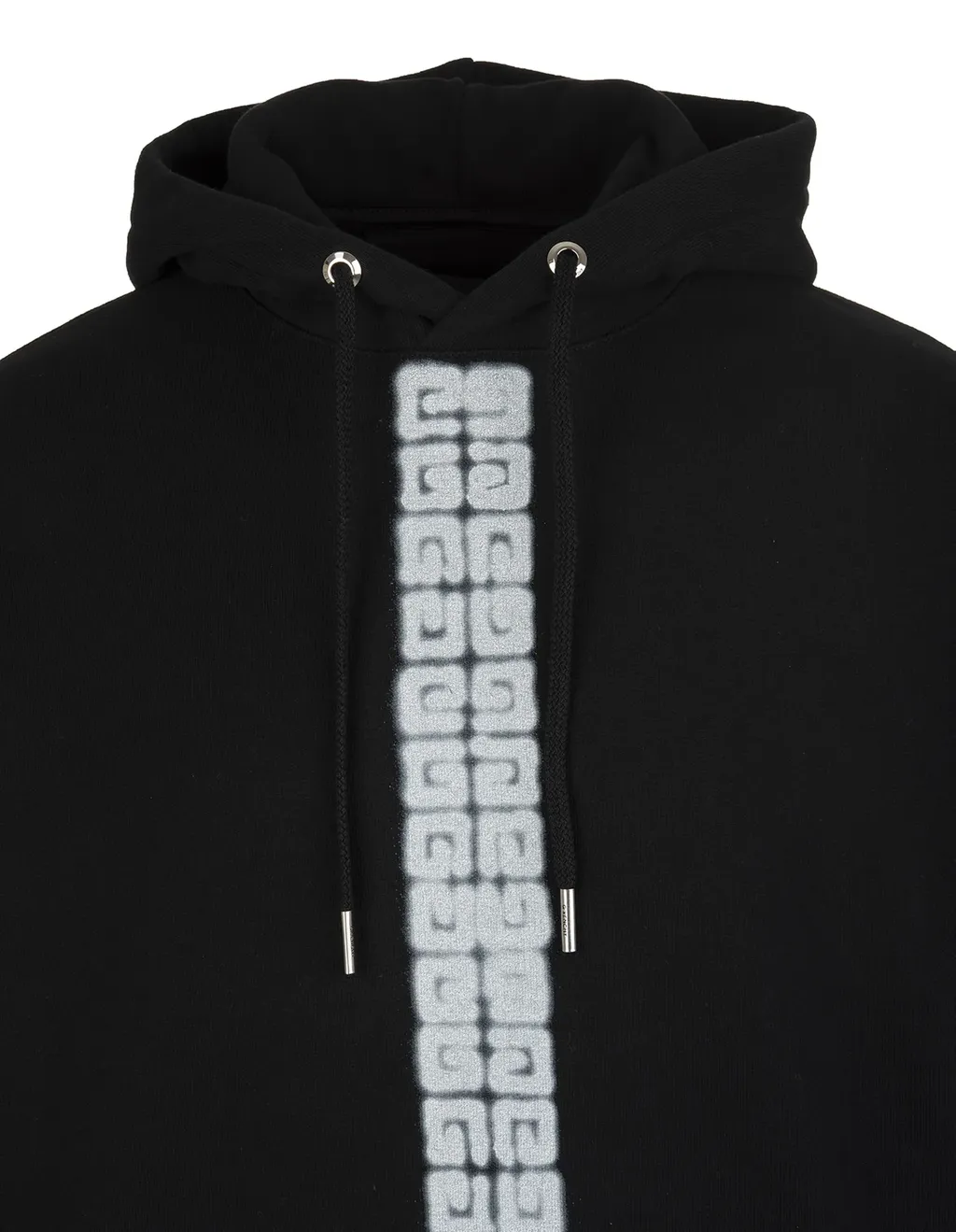 4G Tag Effect Drawstring Hoodie