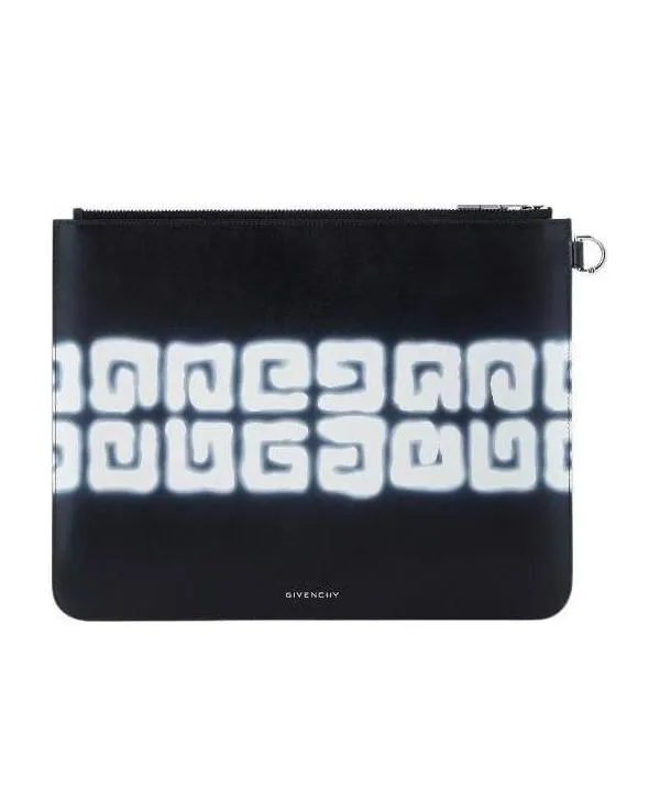 4G Tag Effect Printed Large Pouch