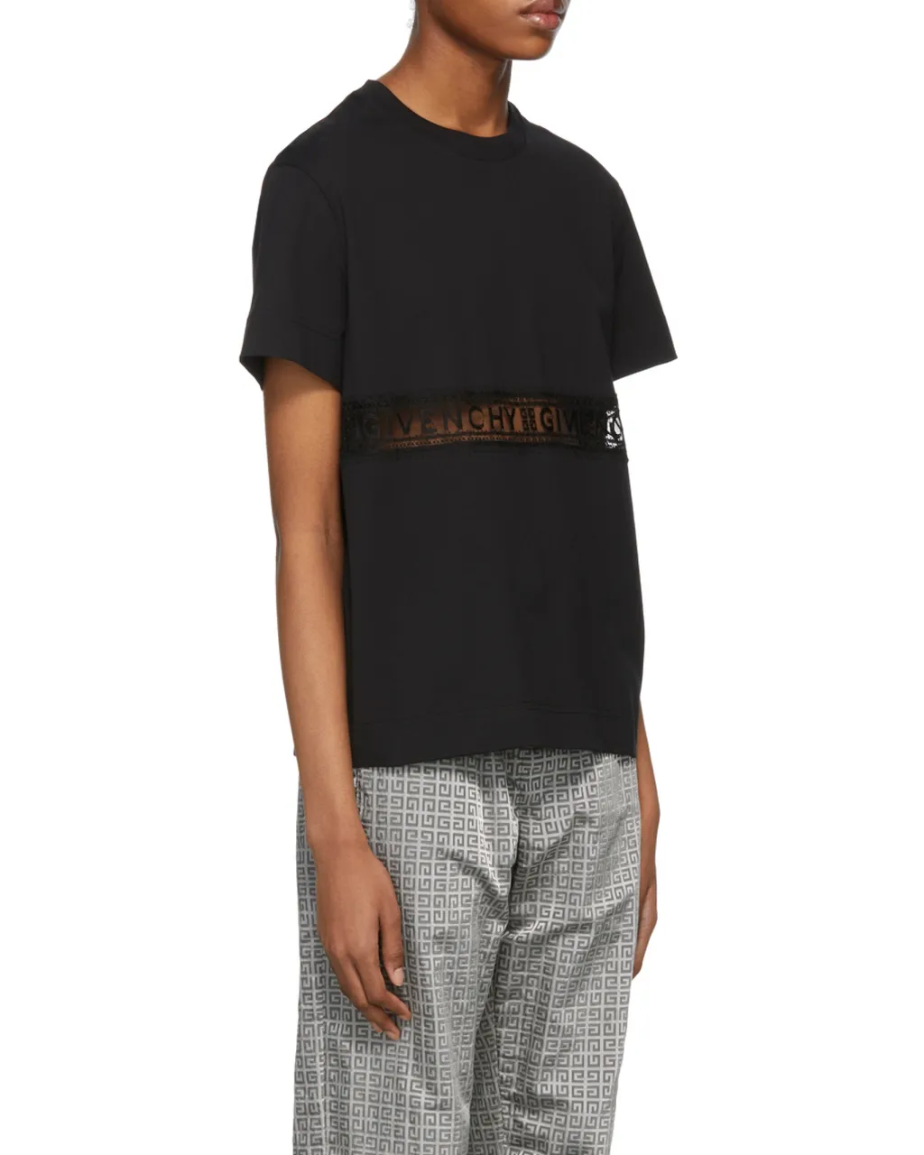 T-Shirt With Lace Webbing