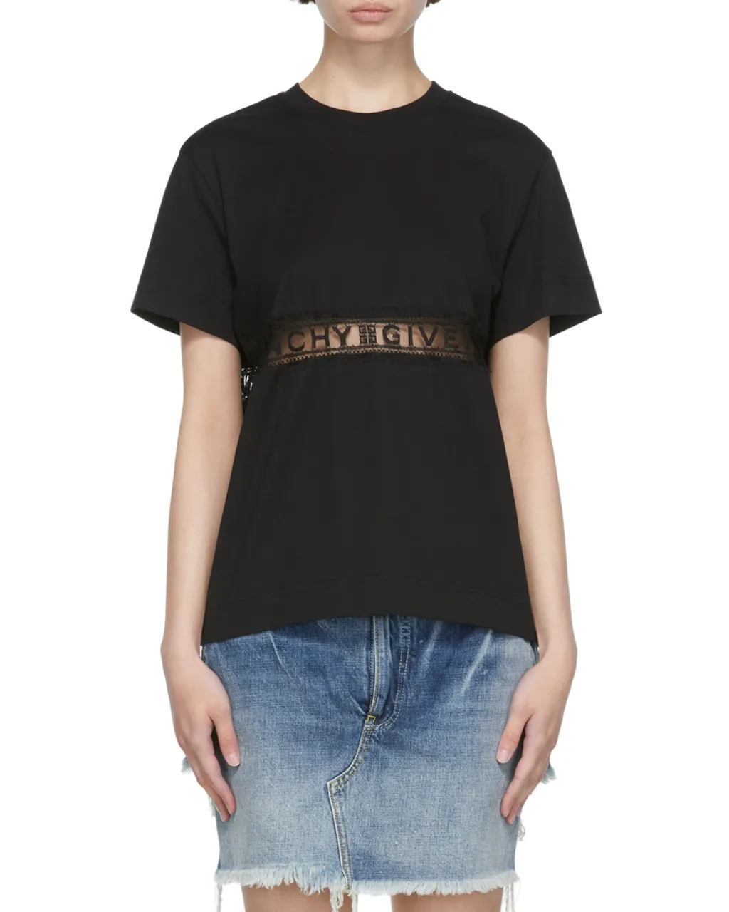 T-Shirt With Lace Webbing