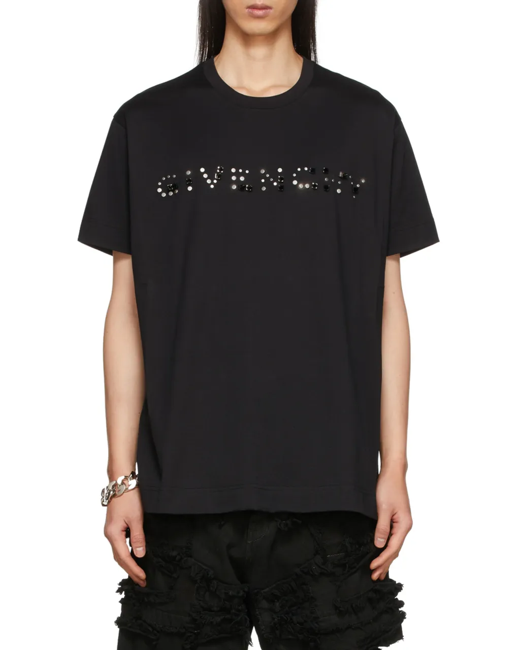 Logo Studded Crewneck T-Shirt