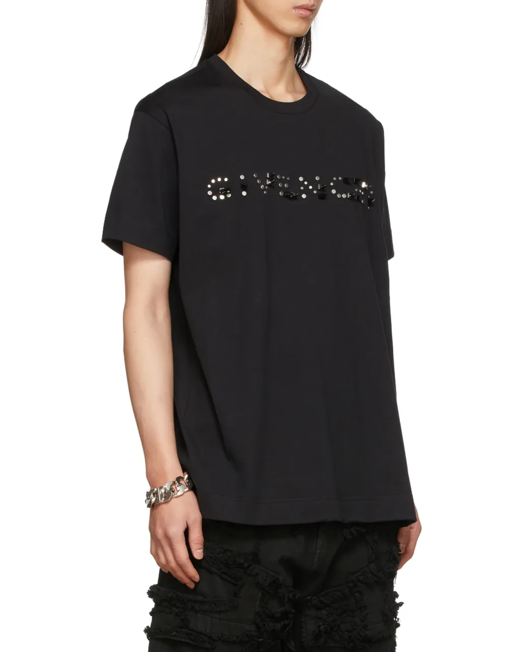 Logo Studded Crewneck T-Shirt