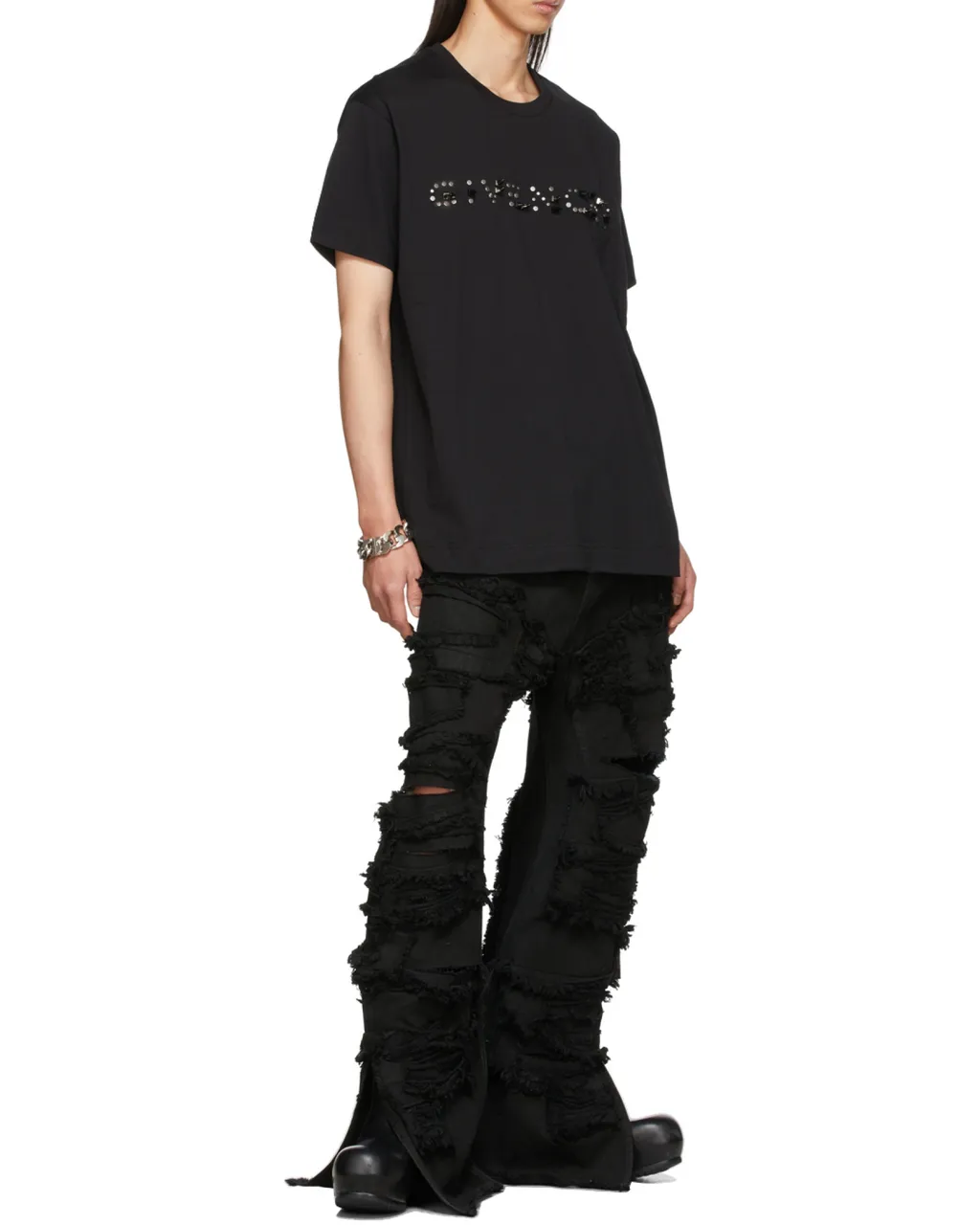 Logo Studded Crewneck T-Shirt