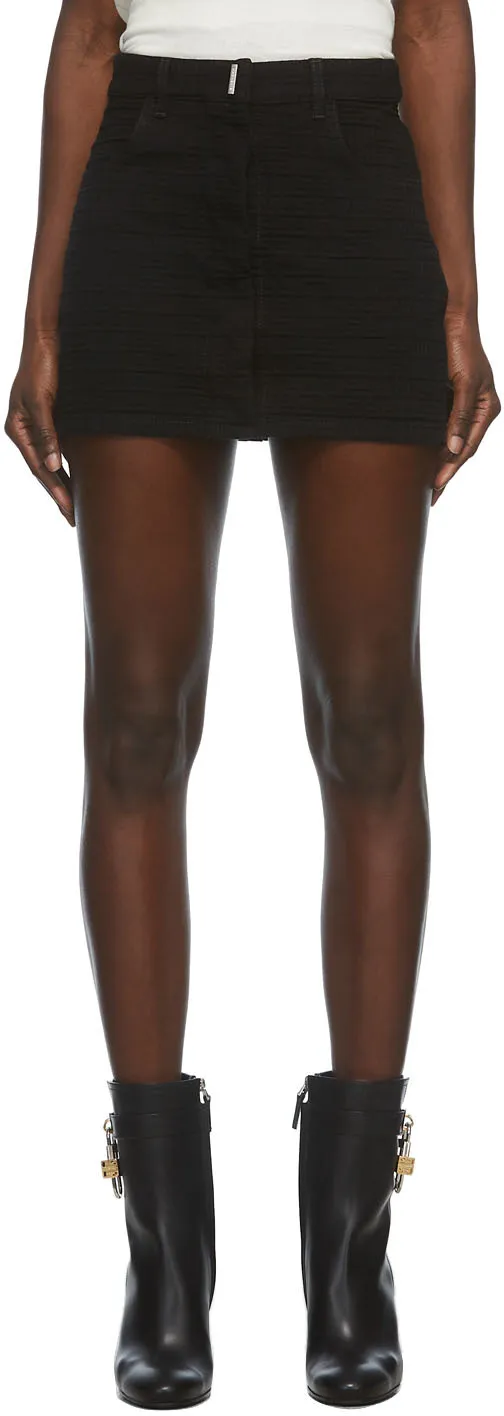 Mid-Rise Monogram Mini Skirt