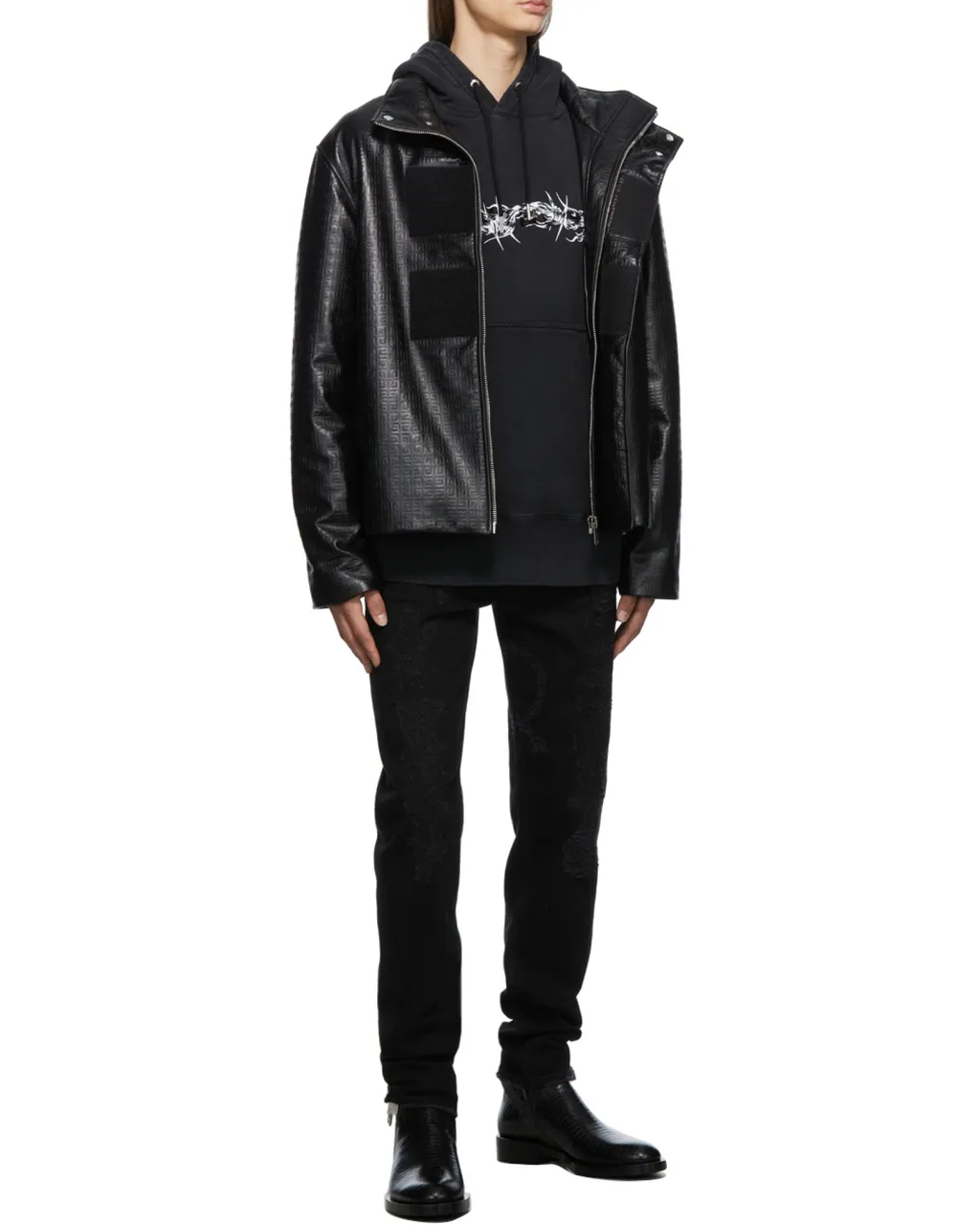 Barbed Wire Printed Hoodie