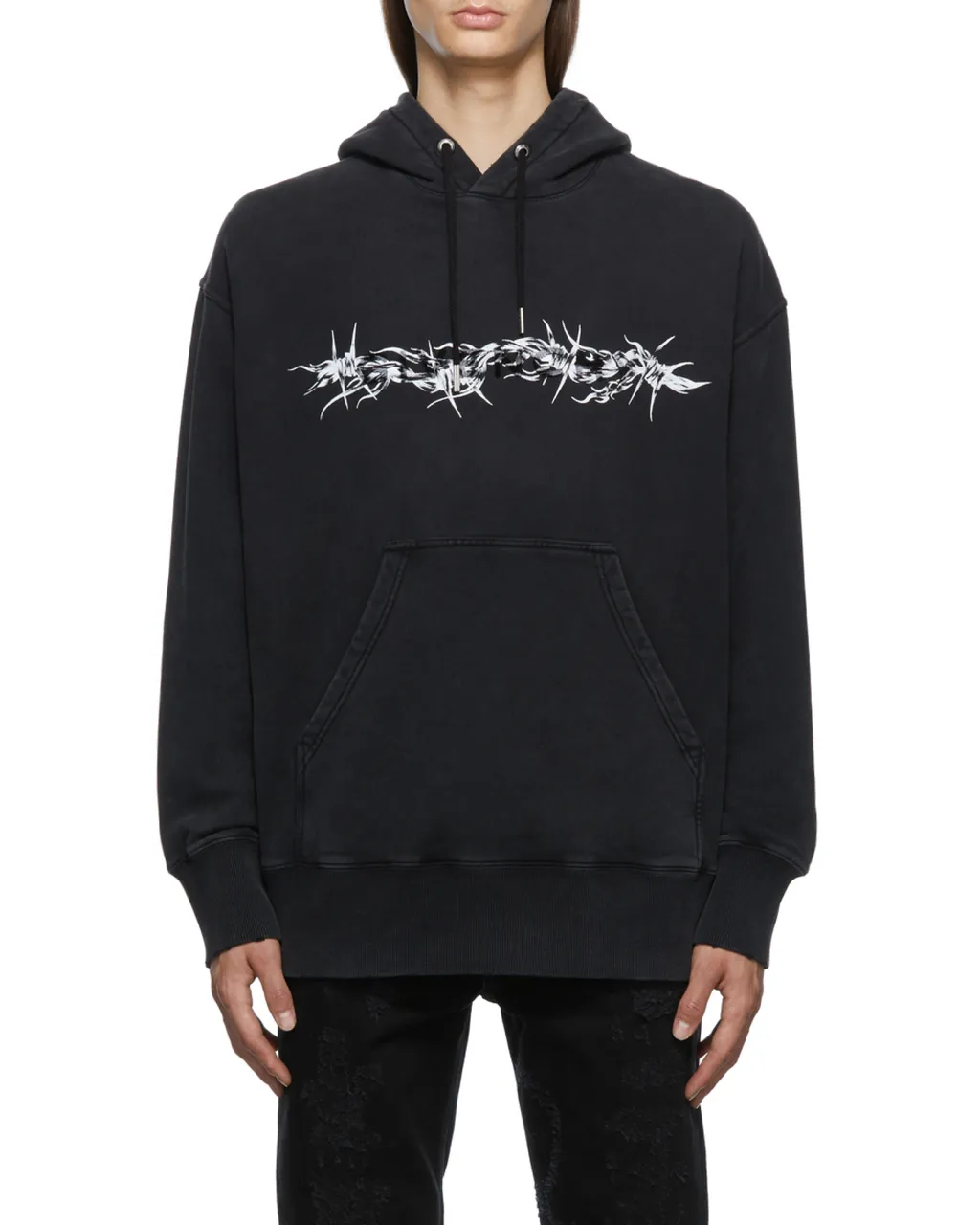 Barbed Wire Printed Hoodie