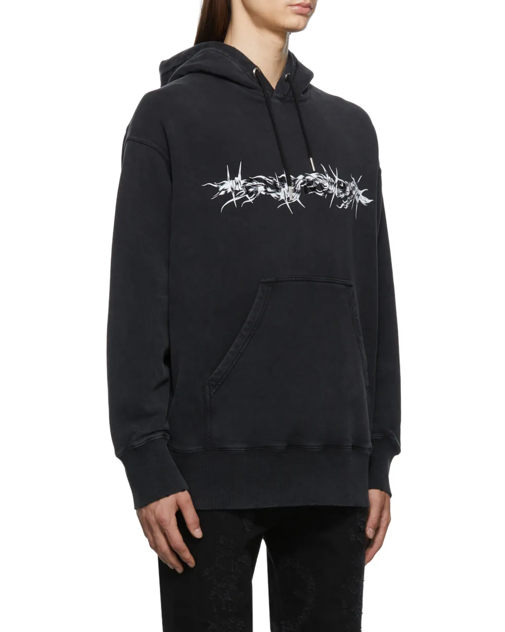 Barbed Wire Printed Hoodie