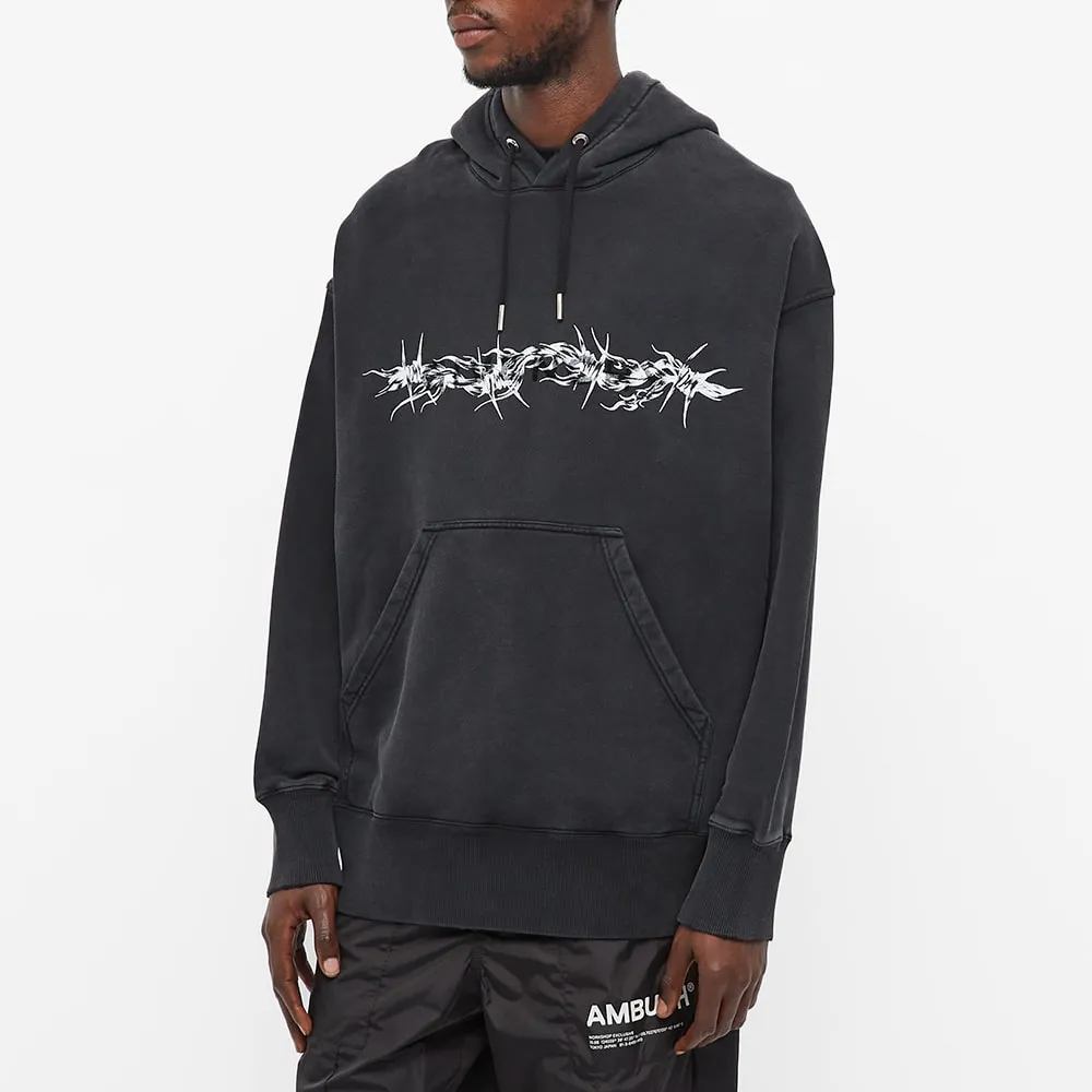 Barbed Wire Printed Hoodie