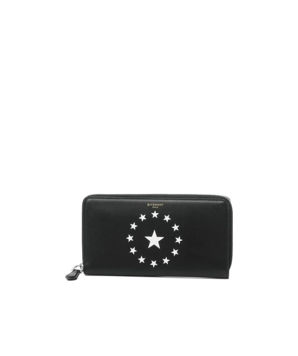 Star Printed Zipper Wallet