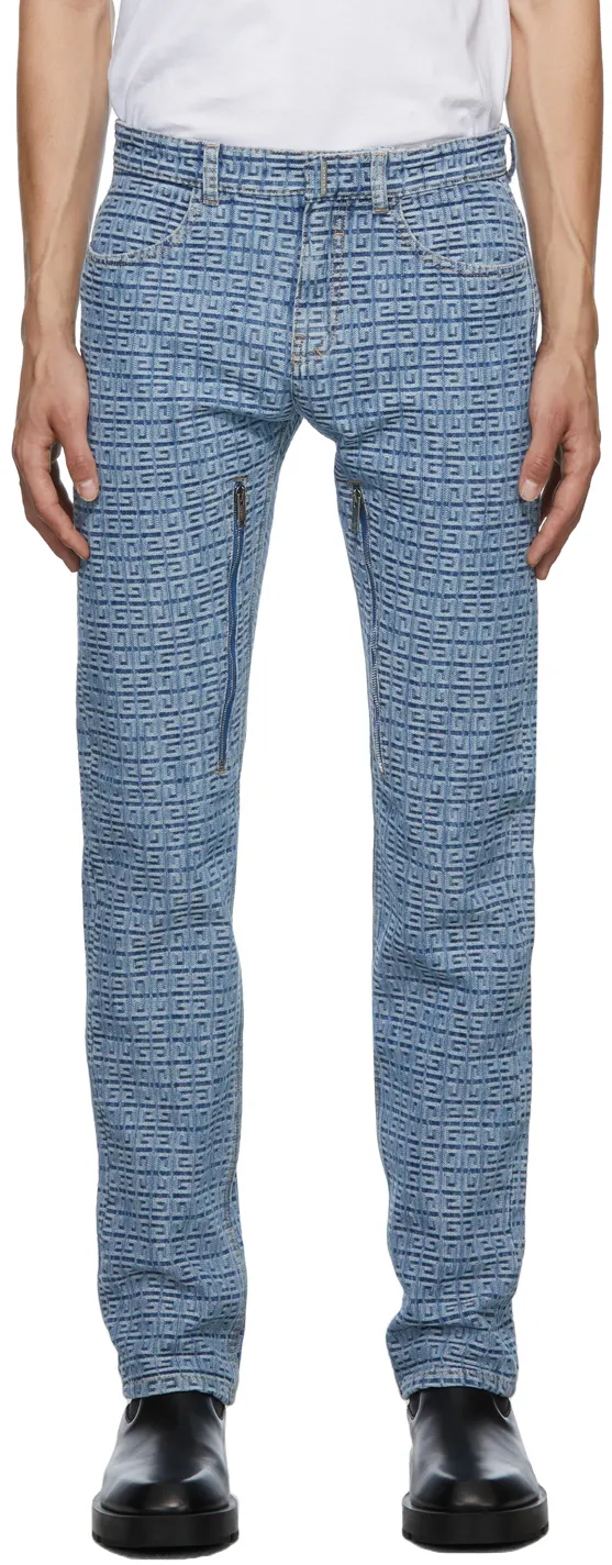 4G Monogram Straight-Leg Jeans