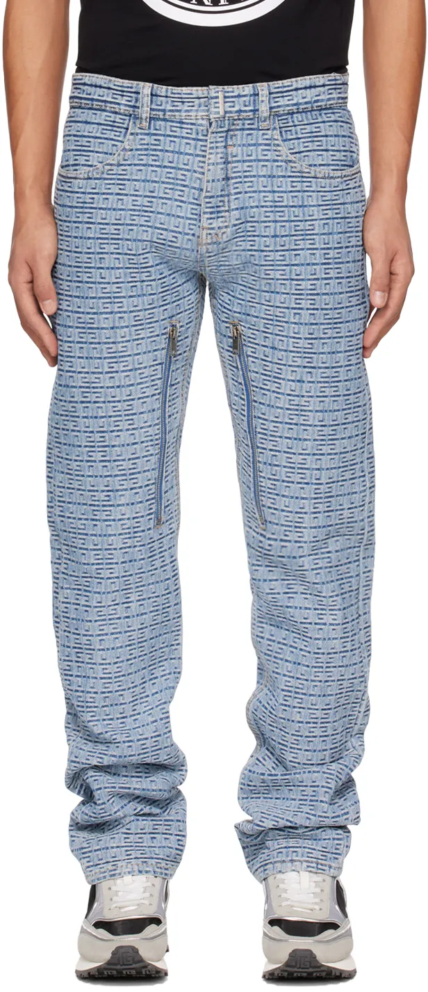 4G Monogram Straight-Leg Jeans