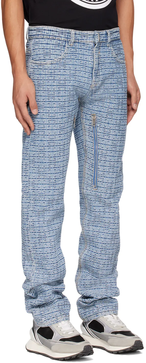 4G Monogram Straight-Leg Jeans