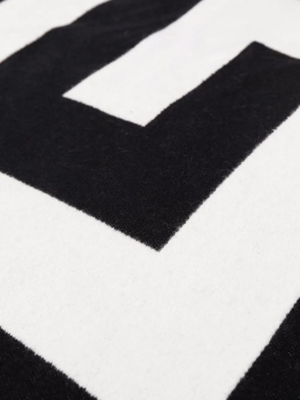 Logo Printed Knitted Scarf
