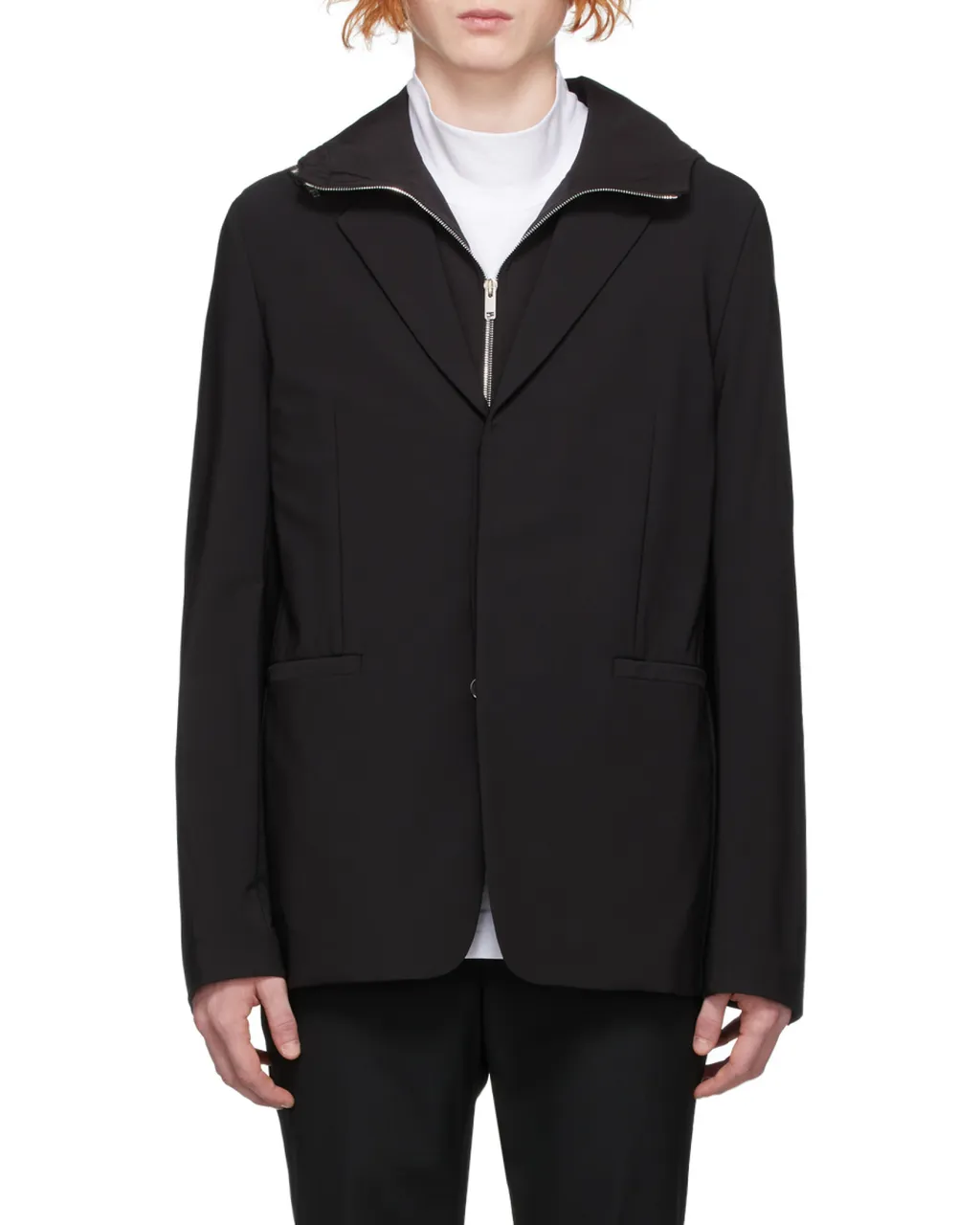 Single-Breasted Layered Blazer