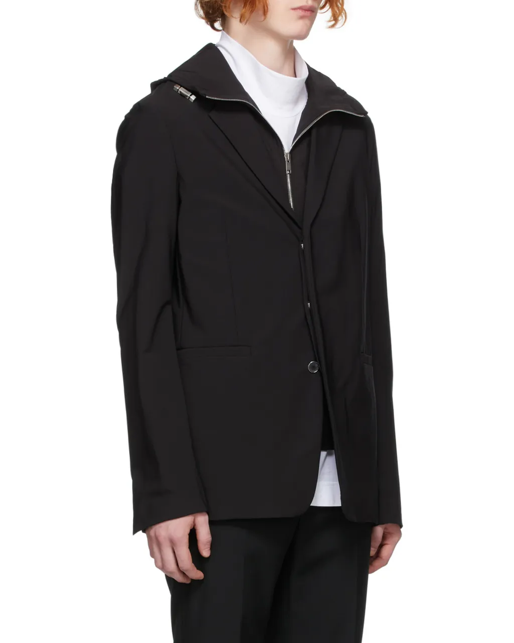 Single-Breasted Layered Blazer