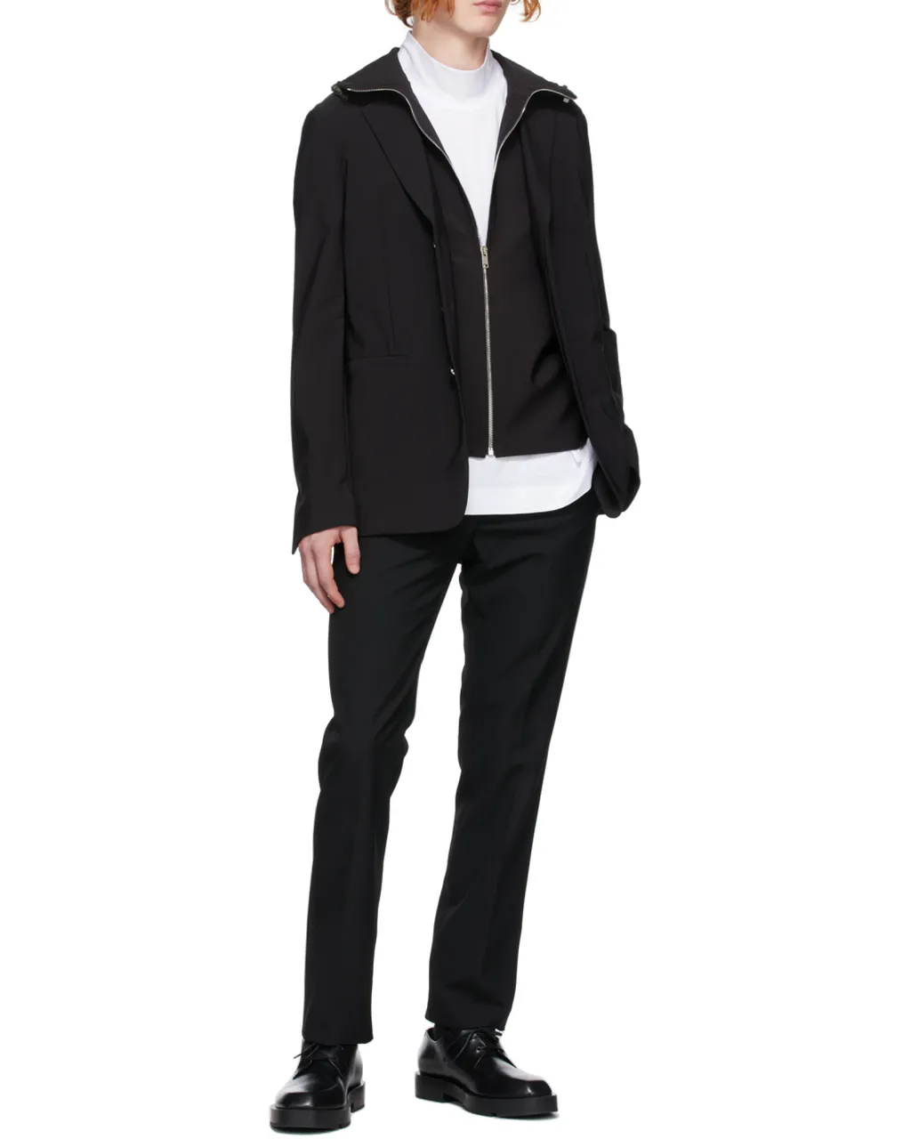 Single-Breasted Layered Blazer