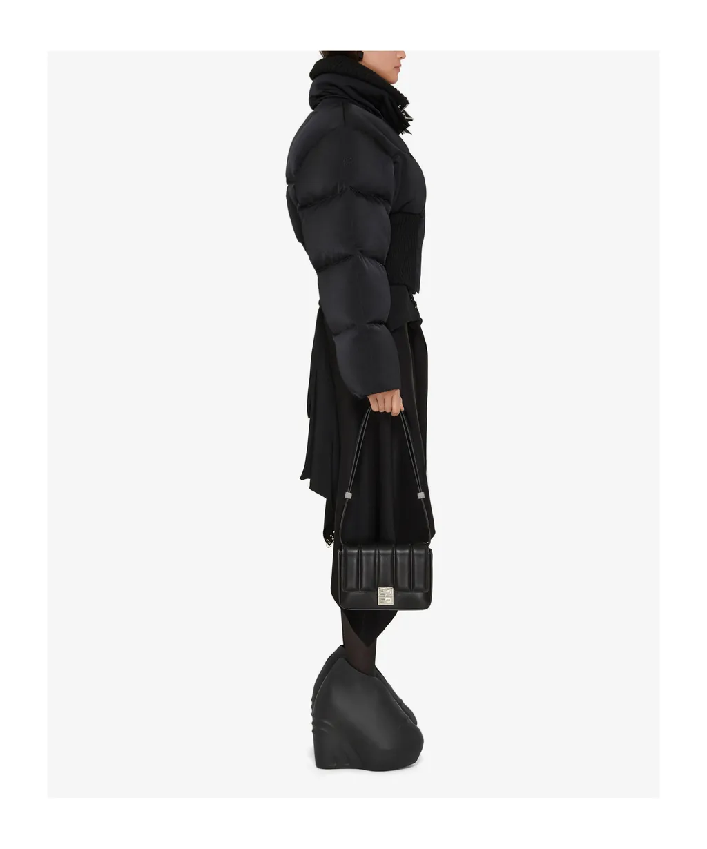 Oversize Ribbed-Trim Puffer Jacket