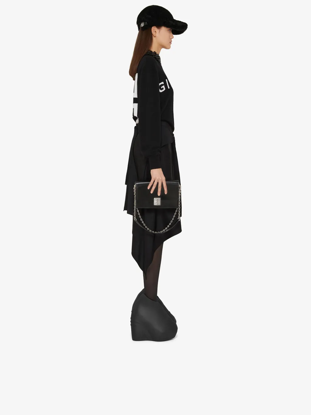 Zip-Front Asymmetric Skirt