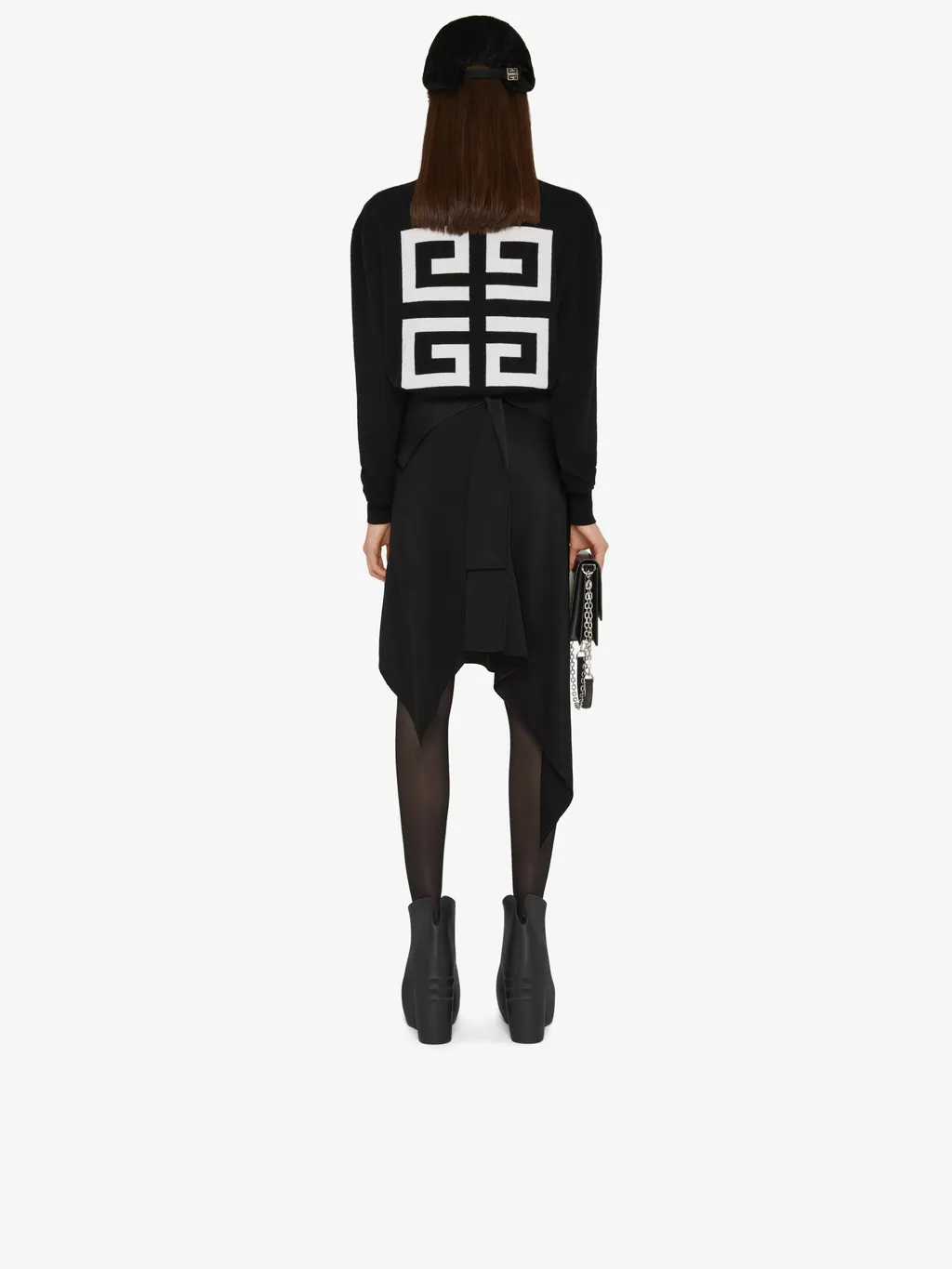 Zip-Front Asymmetric Skirt