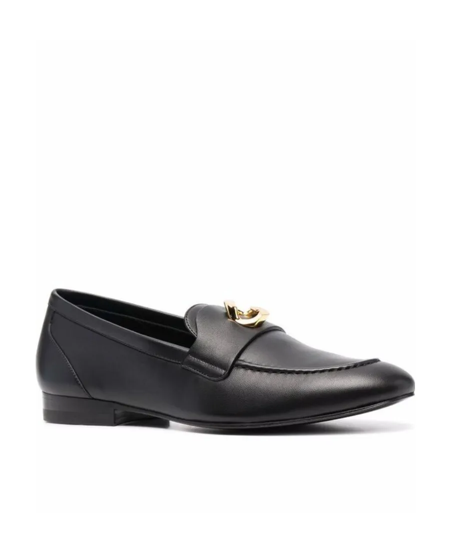 G Chain Leather Loafers