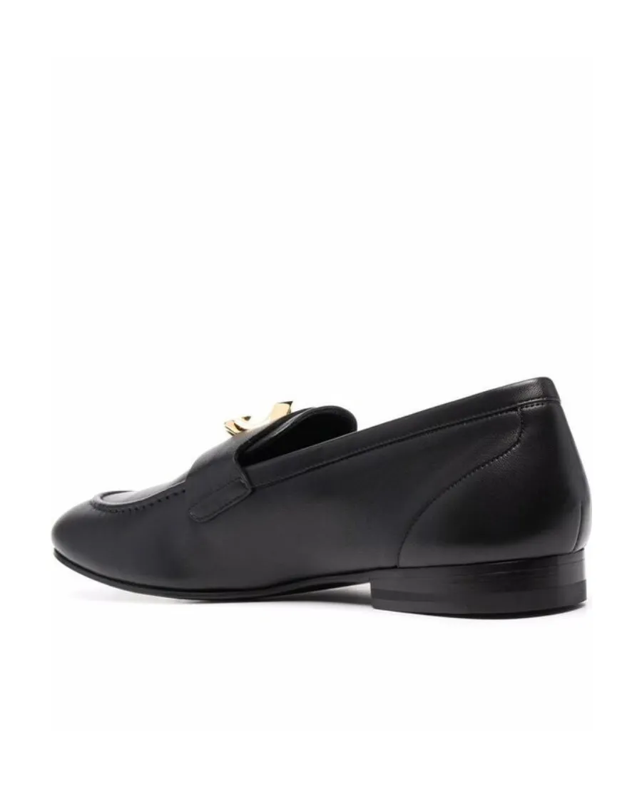 G Chain Leather Loafers