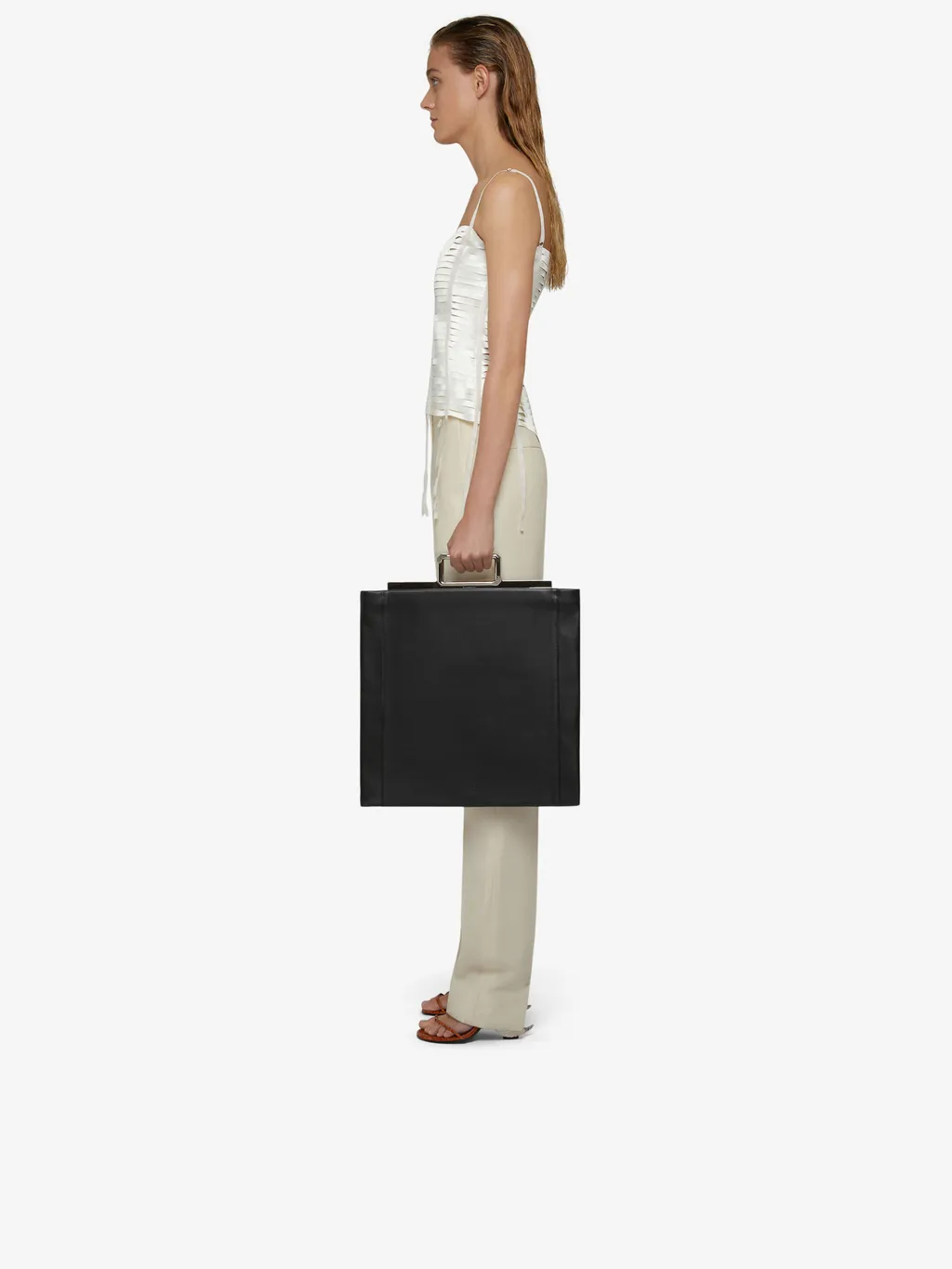 High-Waisted Slim-Fit Trousers