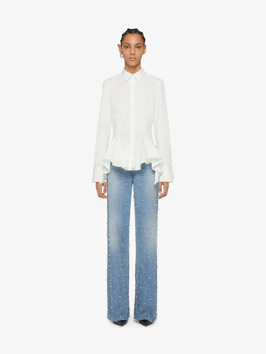 Flounces Poplin Shirt