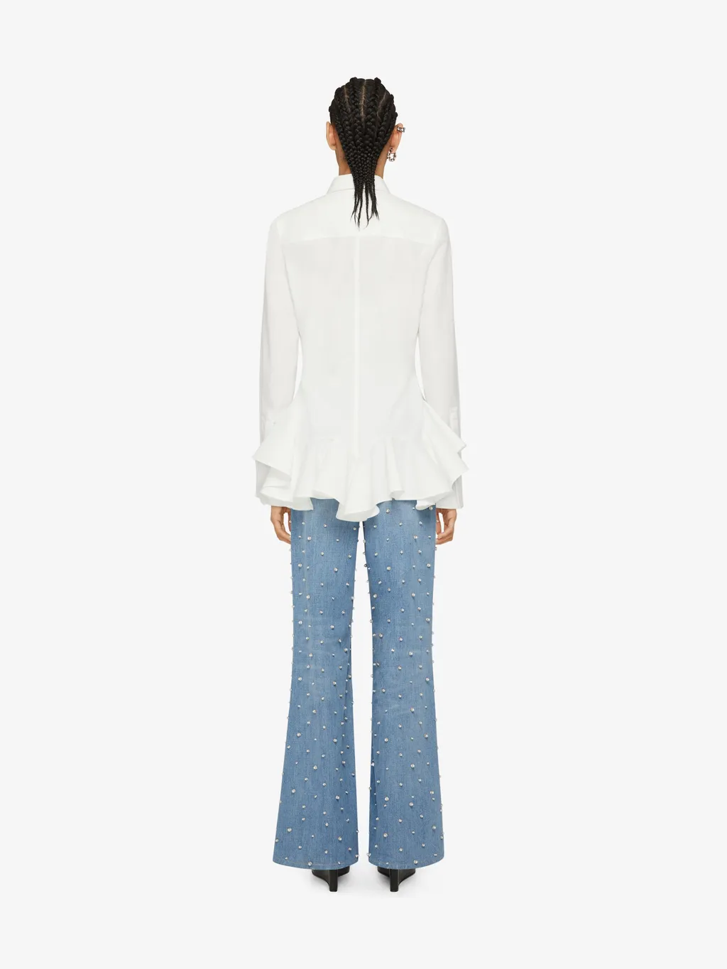 Flounces Poplin Shirt