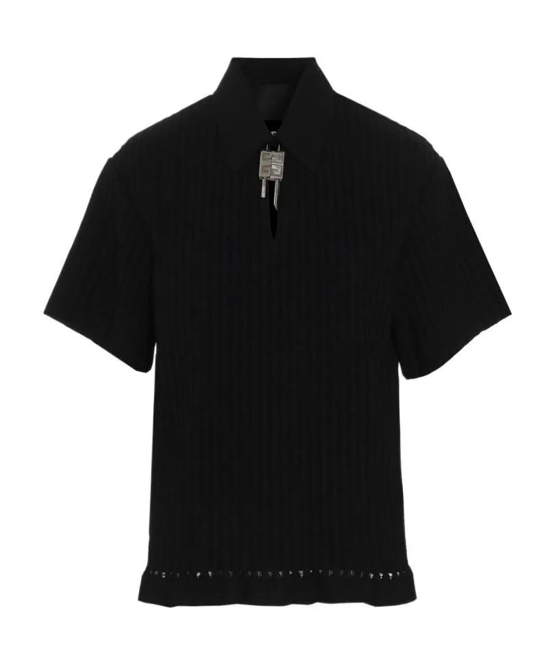 4G Padlock Knitted Polo Shirt