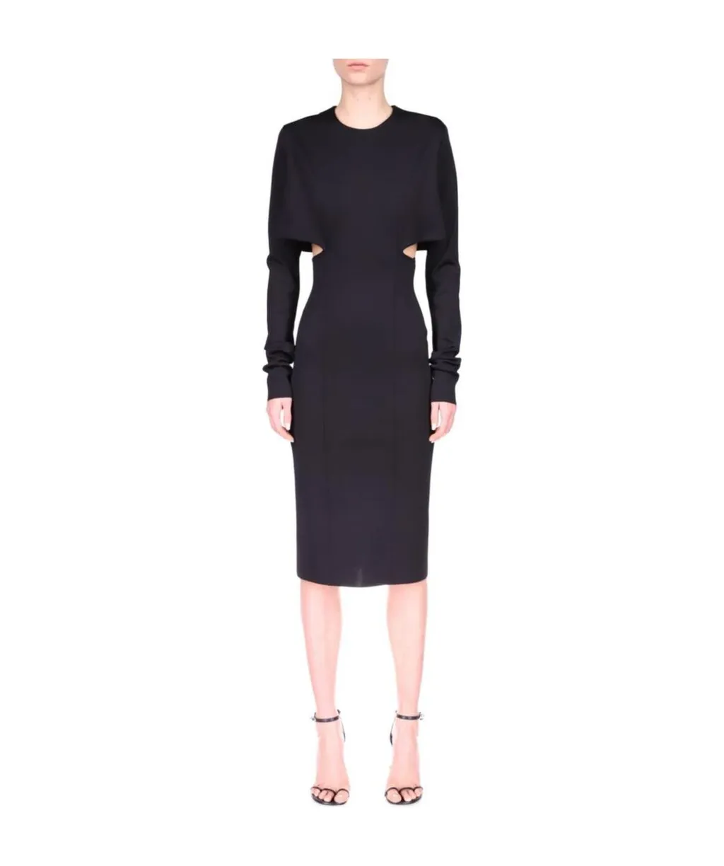 Cut-Out Punto Milano Midi Dress