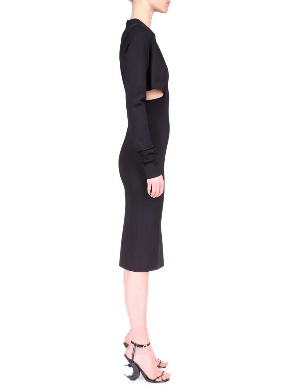 Cut-Out Punto Milano Midi Dress