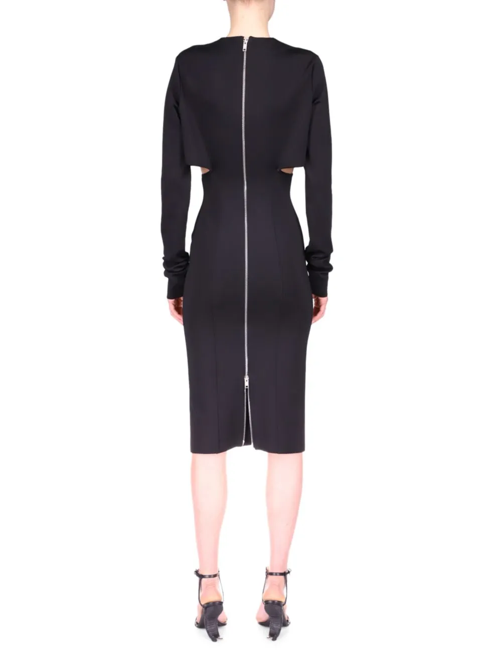 Cut-Out Punto Milano Midi Dress
