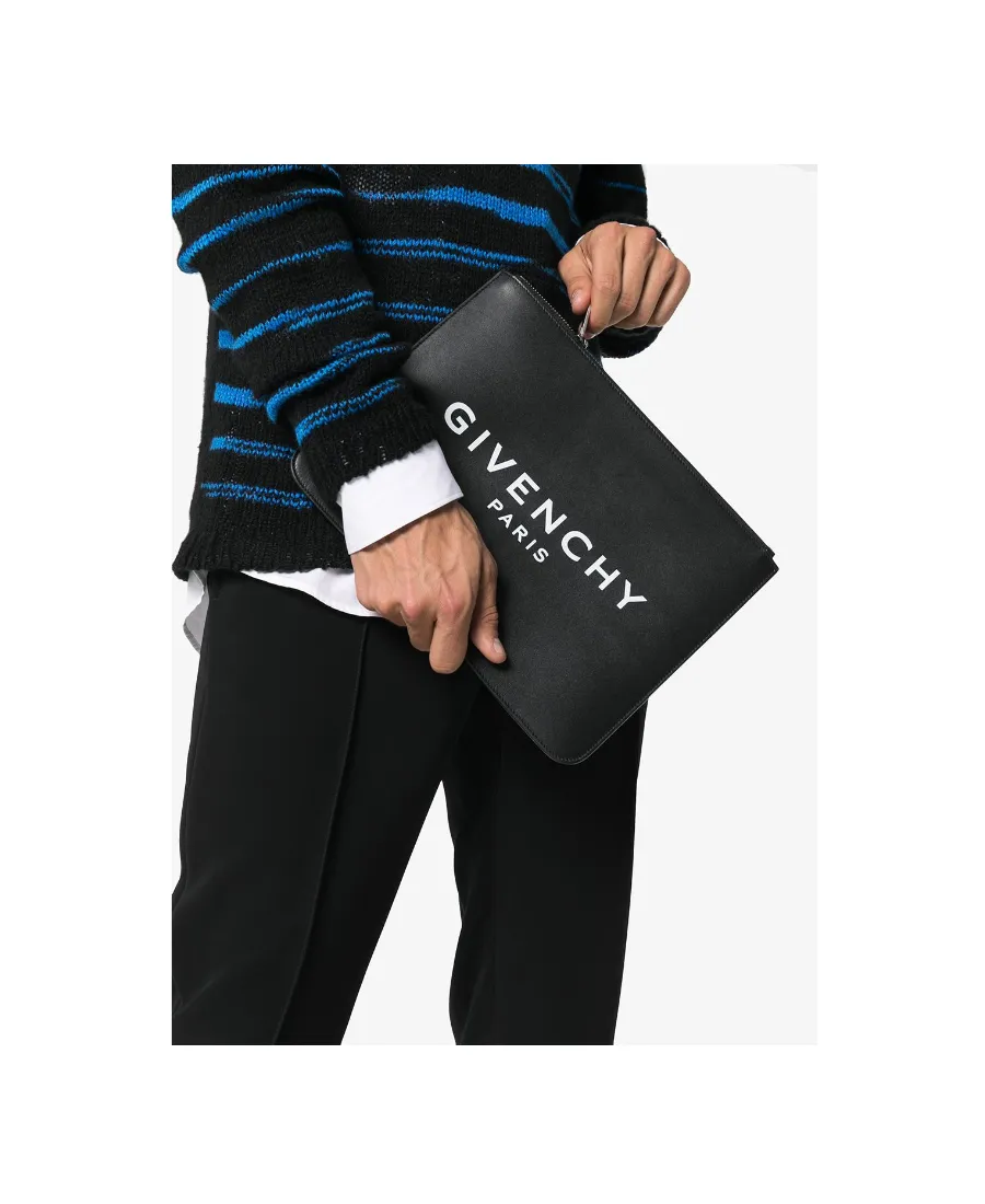 Large Logo Print Pouch